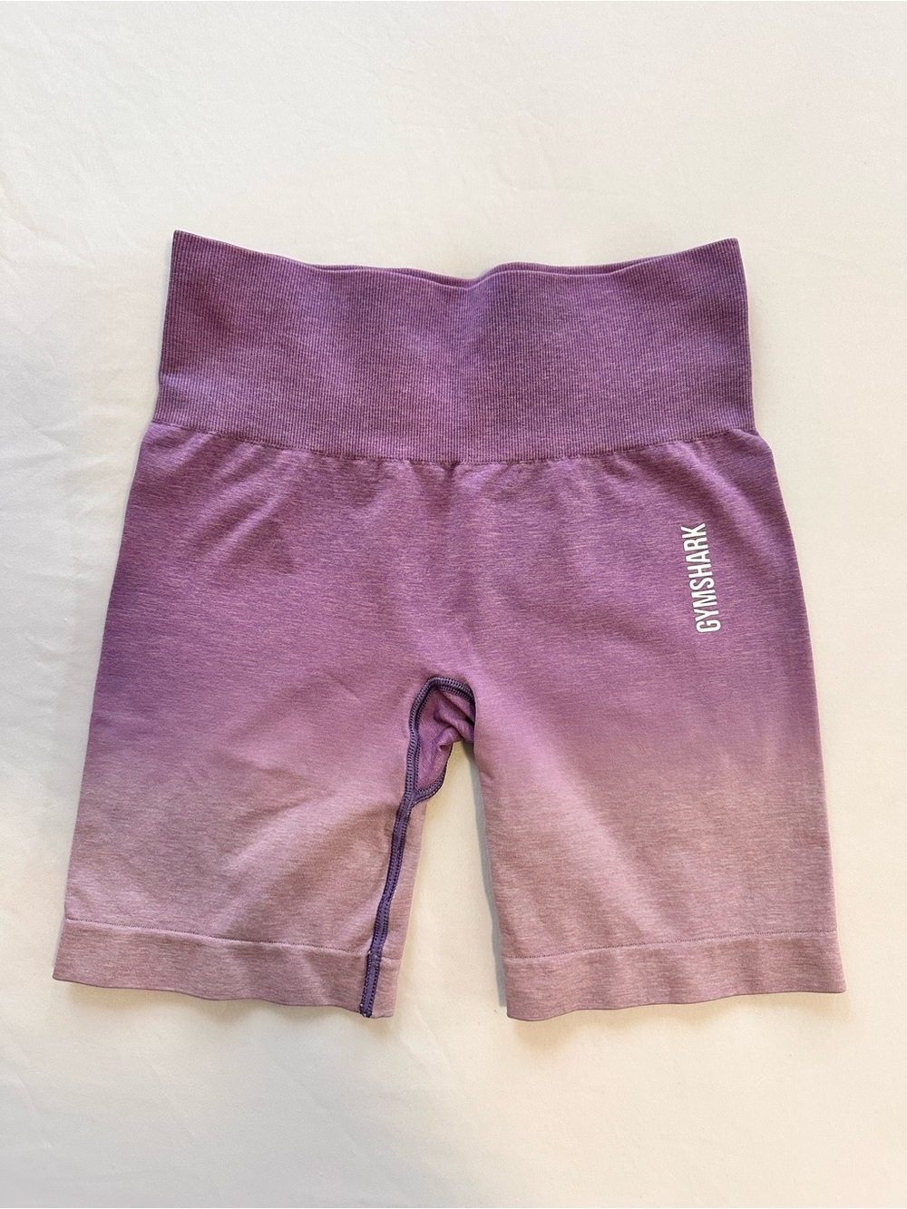 Gymshark Mauve to Lilac Ombre High-Waisted Bike Shorts